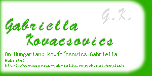 gabriella kovacsovics business card